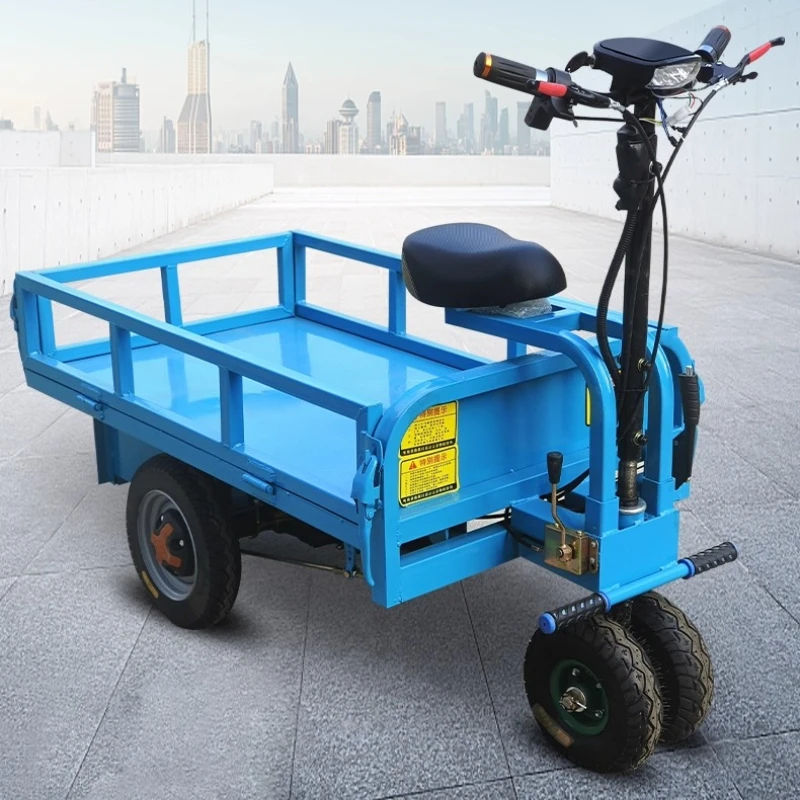 

Electric three-wheeled four-wheeled flatbed truck, trolley, transporter, construction site truck
