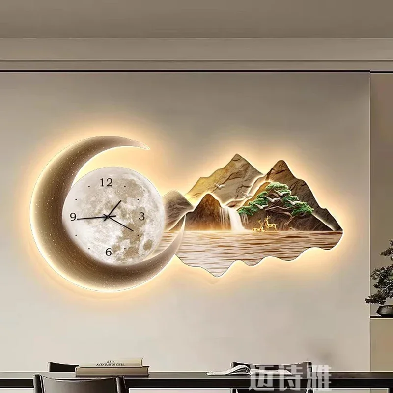 Art Mural Wall Clocks Luxury Restaurant Large Modern Aesthetic Silent Wall Watch Creative Design Reloj De Pared Home Decoration