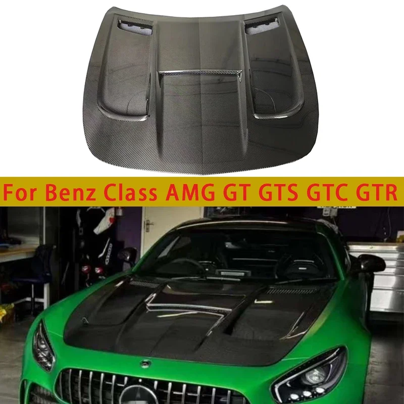 For Mercedes Benz Class AMG GT GTR GTC GTS Carbon Fiber Hood Engine Cover Hood Car Headliner  Car Accessories