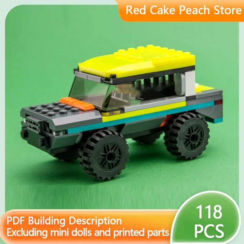 

Модель городской спасательной техники MOC, строительные кирпичи, внедорожный спасательный седан, модульная технология, детский праздничный подарок, сборный игрушечный костюм