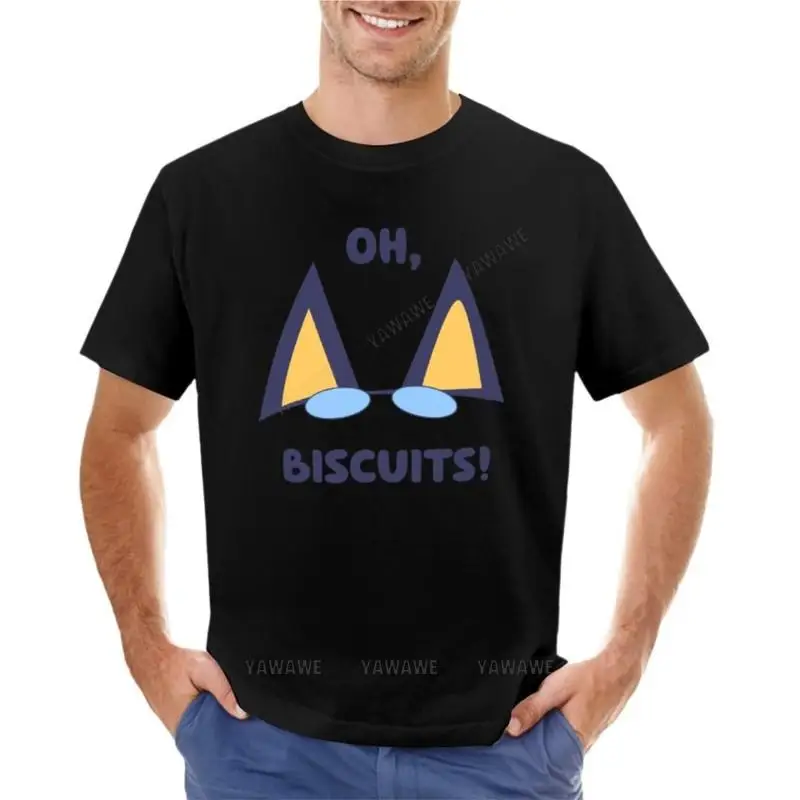 

 oh biscuits shirt, mum dad cartoon, family fathers day mothers day T-Shirt T-shirt short Men's cotton t-shirt