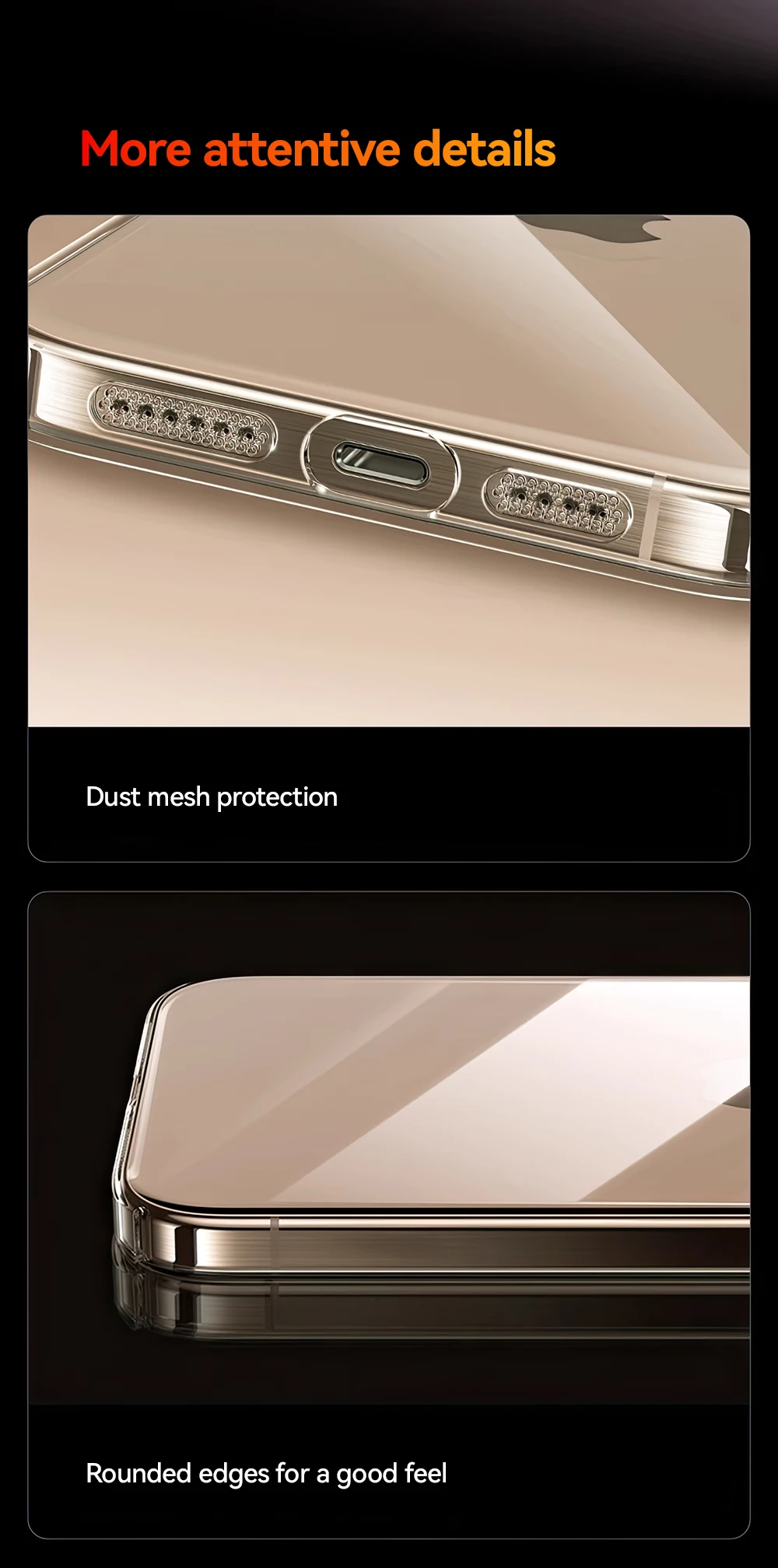 Joyroom für iPhone 18 17 16 Pro Max Hülle mit Linsenschutz, Anti-Gelb-Hülle für iPhone 18 17 Pro Max, transparente stoßfeste Abdeckung – Detail 9