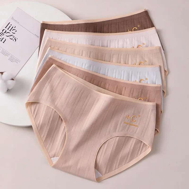 مثير عالية رصاصة المرأة سراويل الخريف ملخصات لينة مريحة منتصف الخصر الحفاظ على الحرارة الملابس الداخلية العشير