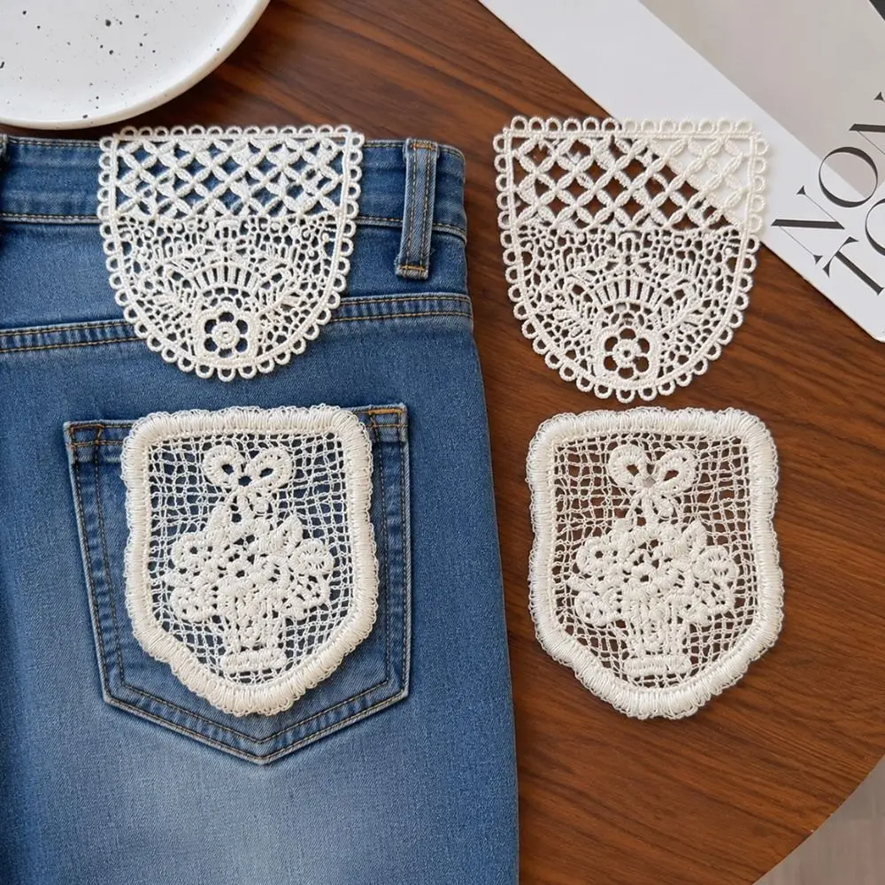 4Pcs Cotton Jeans Waist Expander Maternity Adjustment Waist Expanders Hollow Lacework Garment Accessories