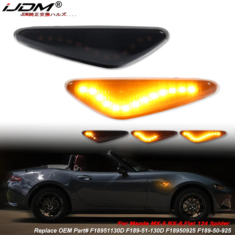 Flashing LED Fender Dynamic Turn Signal Light Side Marker Lamp For Mazda MX5 RX-8 6 Atenza GH 5 Premacy Spider Nissan Lafesta