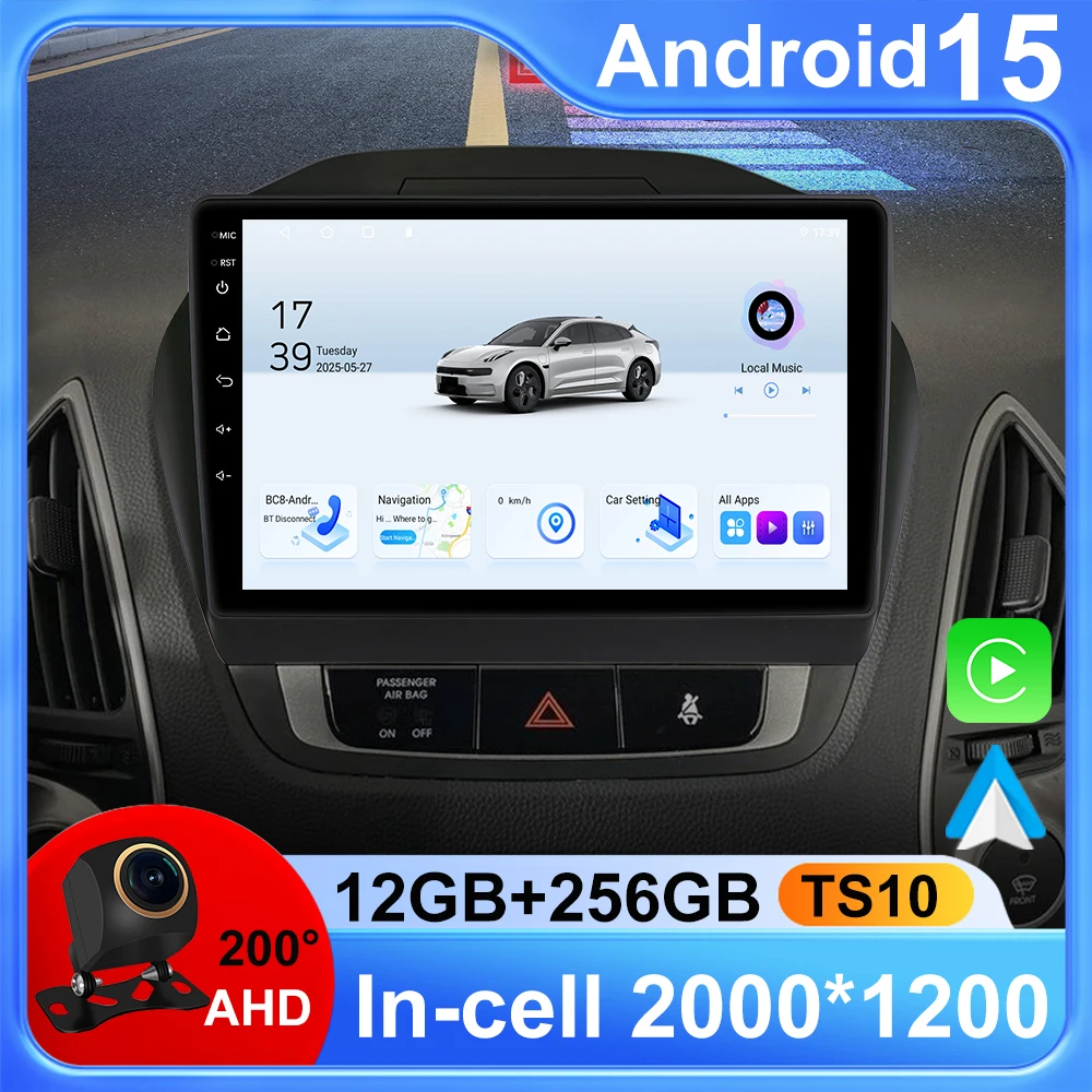 

Car Radio Wireless CarPlay For Hyundai Tucson 2 IX35 2010 - 2015 Android Auto Intelligent Systems 2din 4G WIFI DSP GPS BT