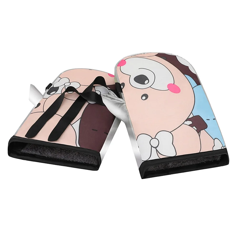 

Multicolor Windproof Electric Bike Handlebar Cover Comfortable Soft Plush Cover PVC Handle Cover Motorcycles