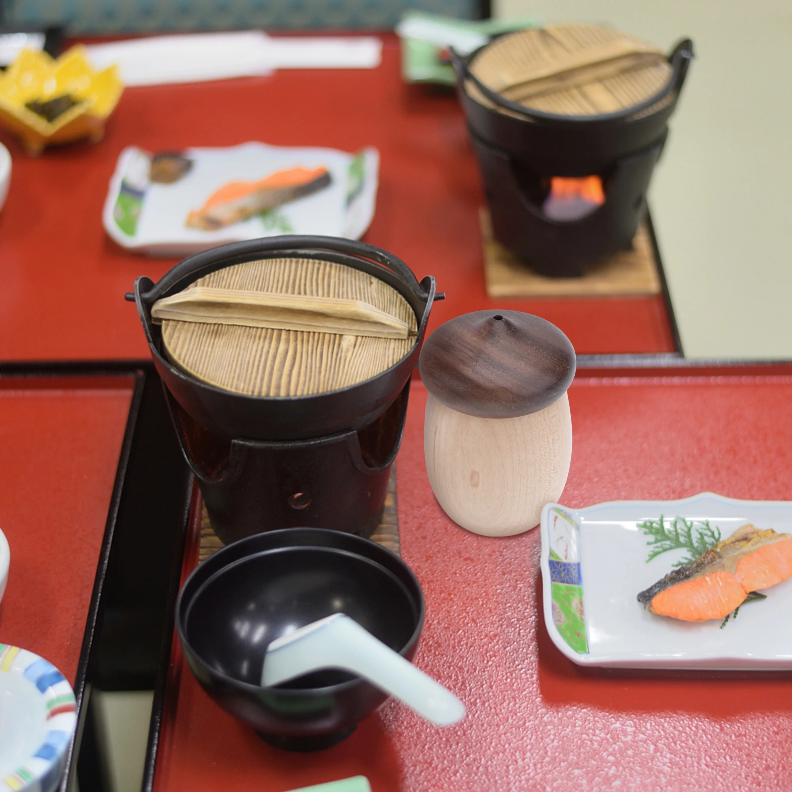 

Black Walnut Wood Toothpick Container Storage Box Dispenser Holder Dining Room Home Supplies Natural Acorn Shape Design Medical