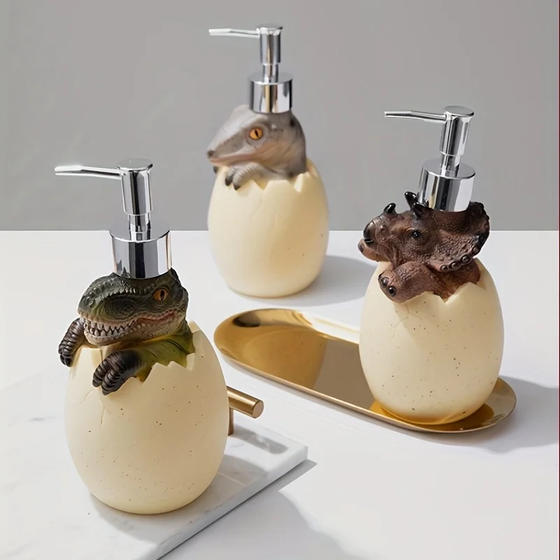 

Cartoon Soap Dispenser Luxury Transparent Press Type Shampoo Bottle Bathroom Storage