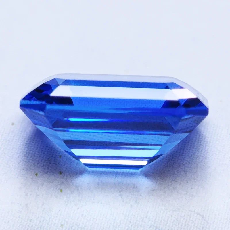 Lab Grown Cobalt Spinel Blue Demon Color Emerald Cut VVS1 Charms DIY Jewelry Making Rings Material Selectable AGL Certificate