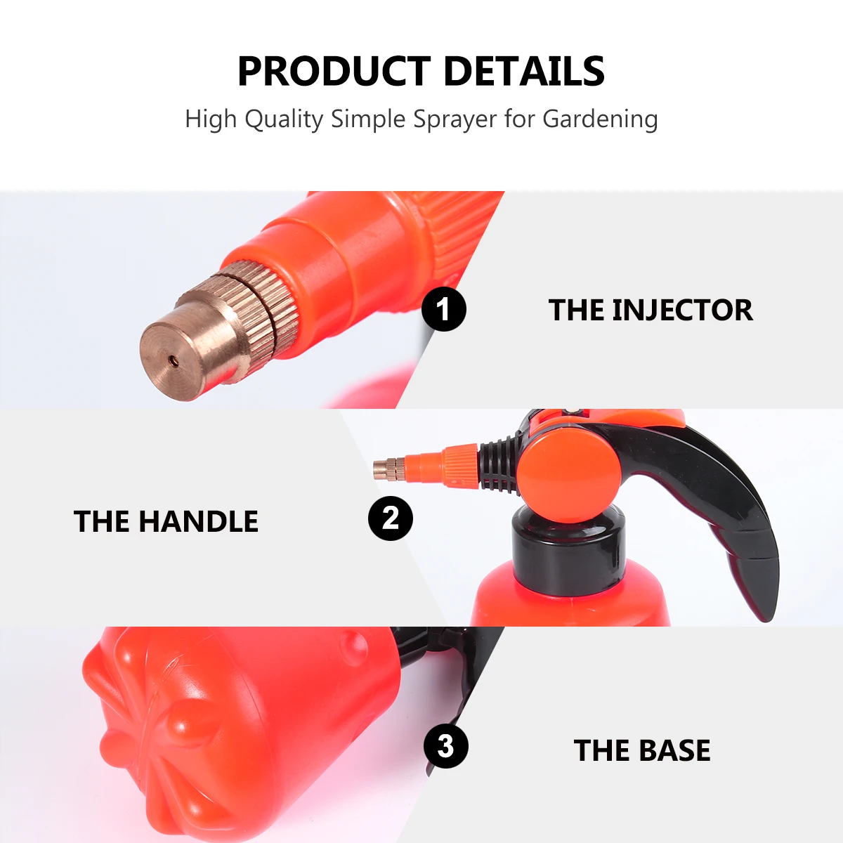 

1pc Atomization Spray Bottle Lightweight Plastic Sprayer 1.5L Red For Garden Watering Cleaning Vehicle Furniture Irrigation