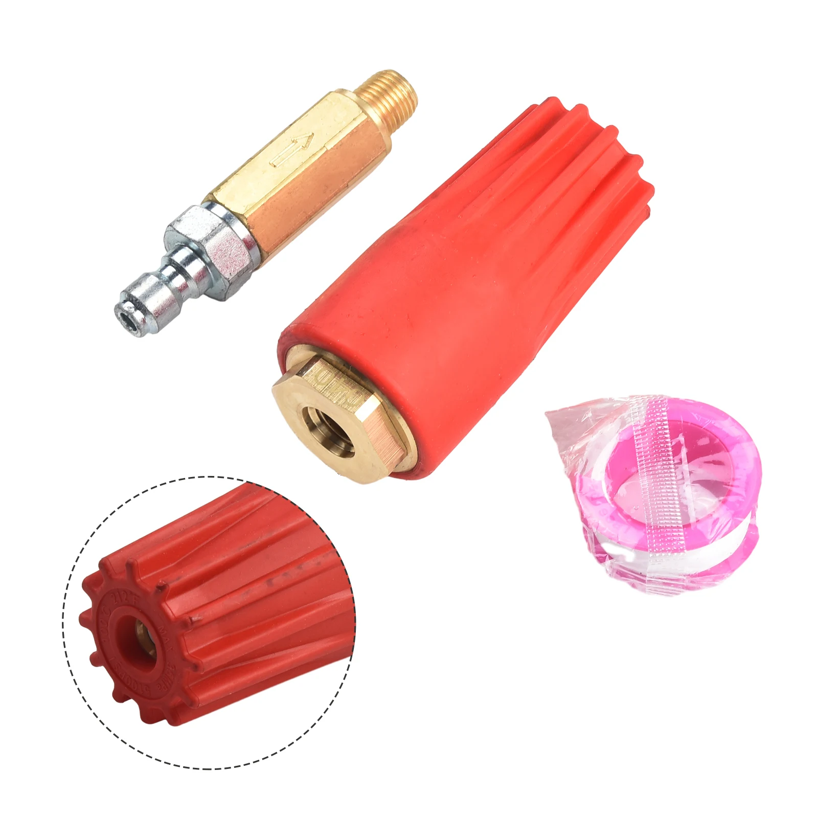 Rotating Spray Nozzle for 5100 PSI Pressure Washer For Turbo Tip with 1/4 for M Quick Connect and Filtered Water Flow