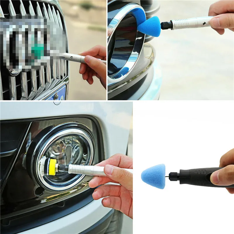 Car Detail Polishing Sponge Pad Kit 25mm Soft Buffing Wheel M14 for Door Handle Chrome Grille Polisher Rotary Tool Accessories