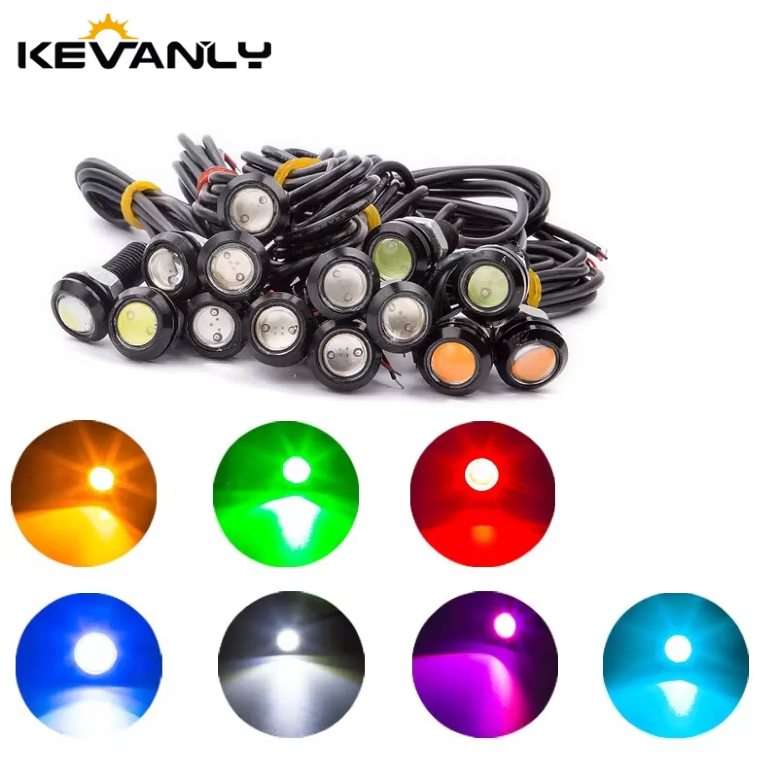 

2PCS 18MM Motorcycle LED Eagle Eye Driving Lights Super Bright DRL Daytime Running Lights Fog Lamp Reversing Stop Signal Light