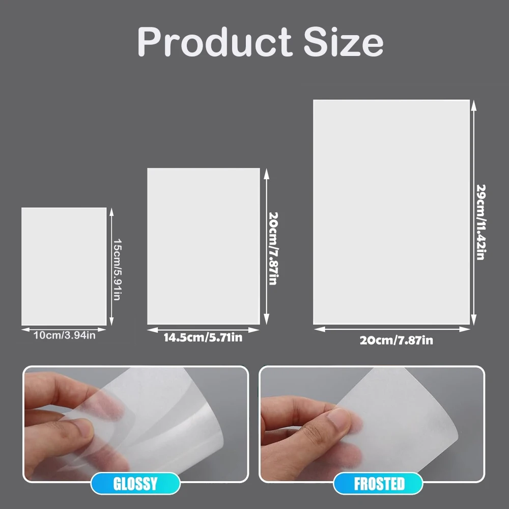 10-50Pcs Heat Shrink Plastic Sheets Shrinky Art Papers Shrink Film Sheet for Adults Handmade Crafts Earrings Keychain DIY Gift