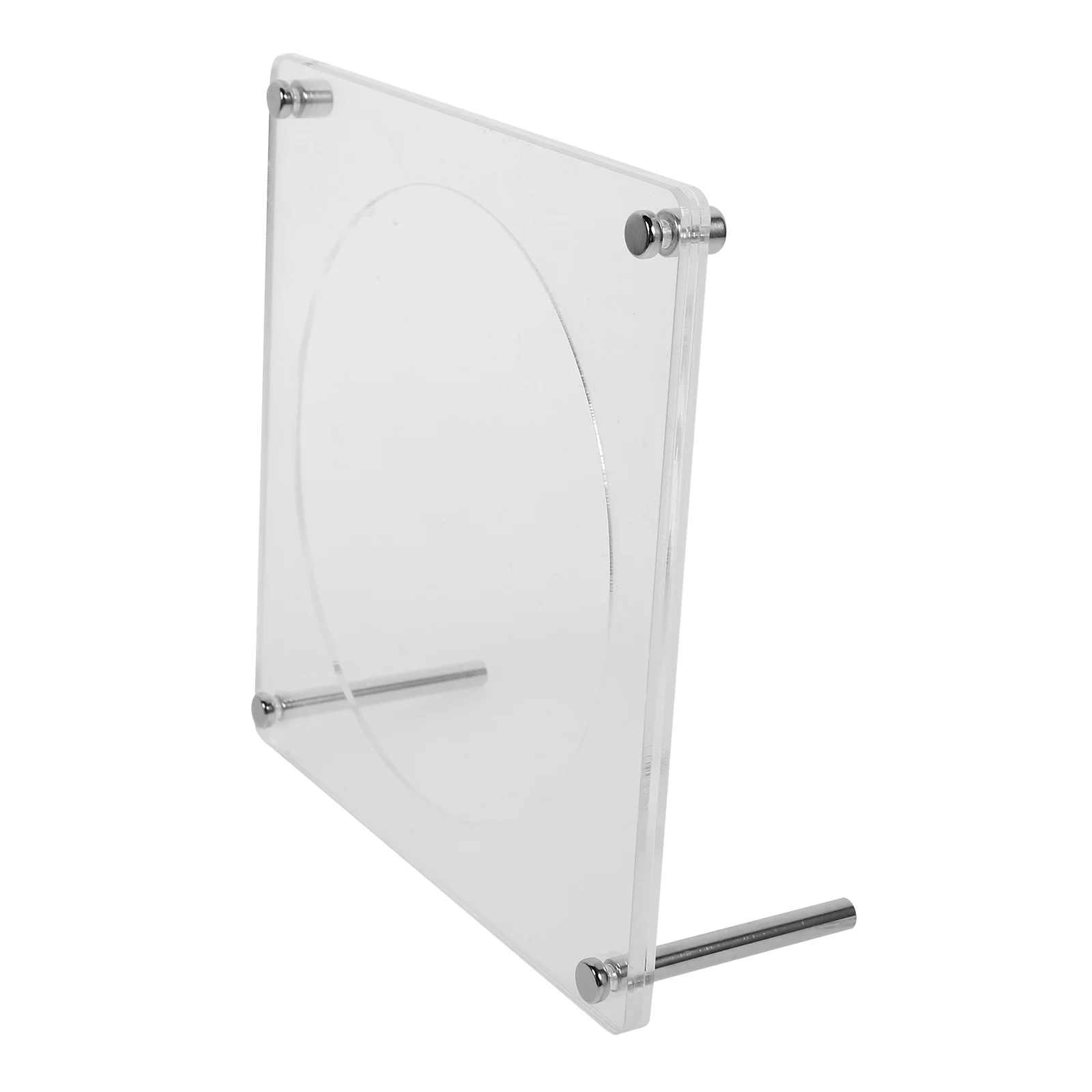 Display Stand Record Rack Bookshelf Decor Desktop Organizer Stainless Steel CD Racks