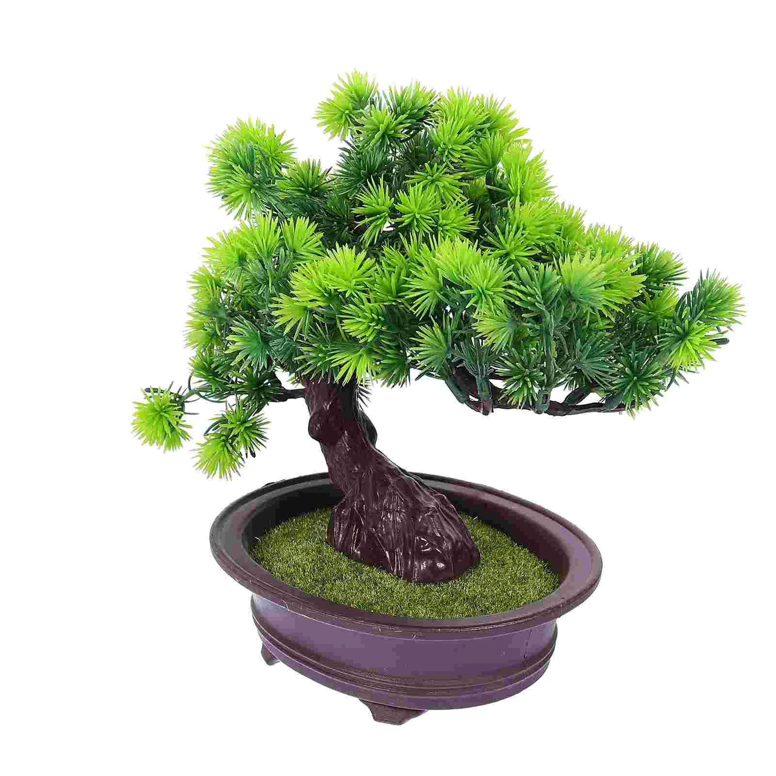 

Pine Tree Potted Decoration Plants for outside Outdoor Fake Bonsai Simulation Wood Office