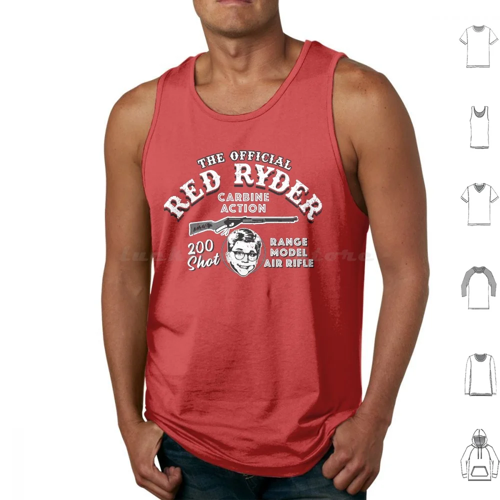 Red Ryder oficial carabina acción 200 Shot Range modelo Rifle de aire historia navideña camisetas sin mangas estampado algodón Navidad