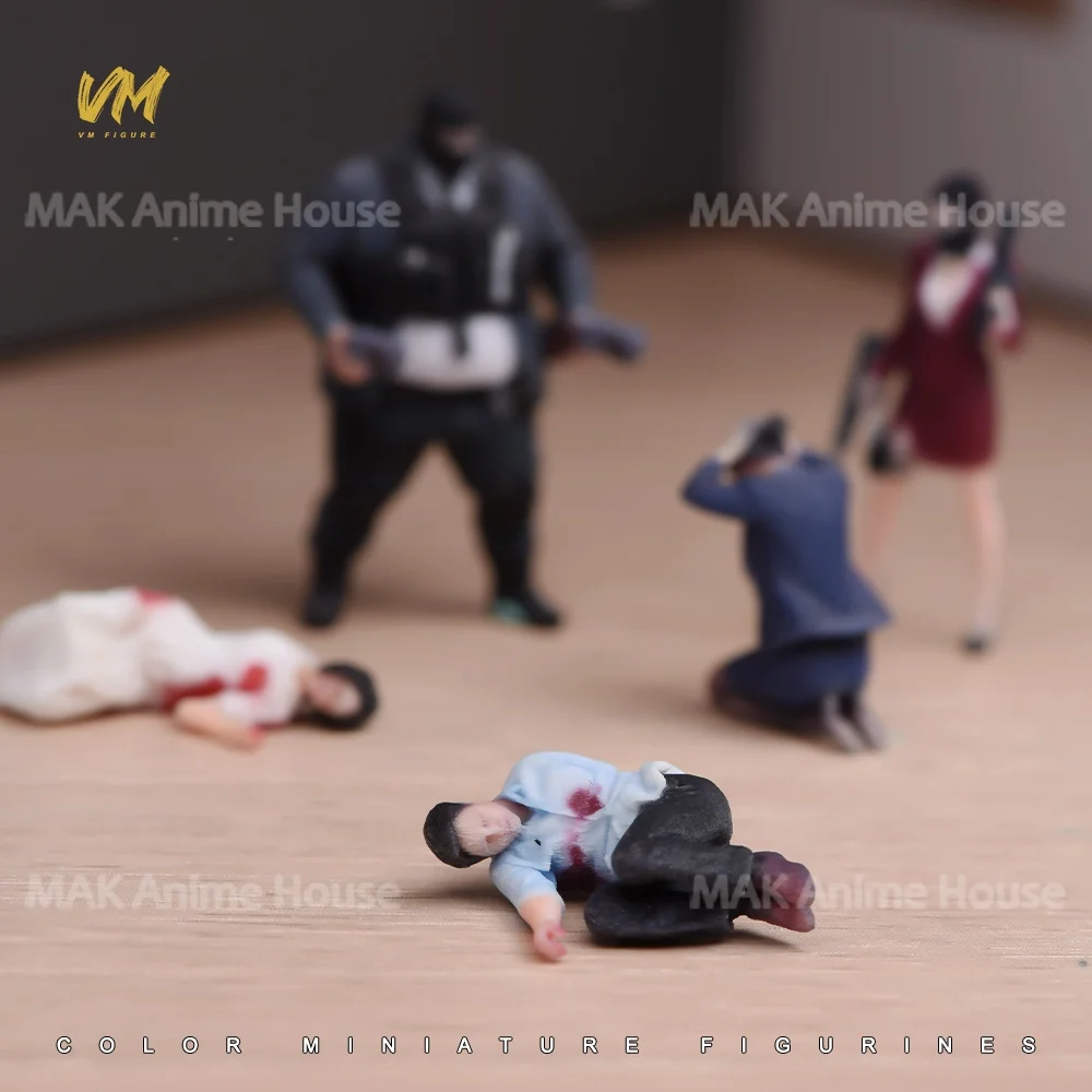 3D Print Figures 1/64 1/43 1/24 1/18 Masked Armed Robber Hostage Body Robbed Bank Overweight Men Realistic Model Scene Car Toys image 22