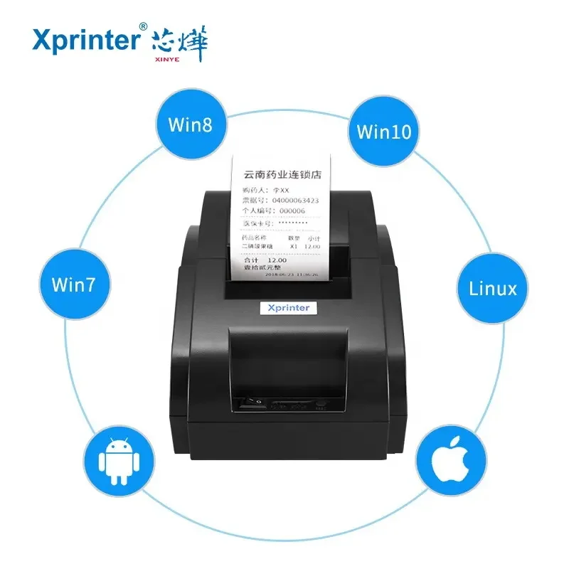 Imagem -03 - Xprinter-impressora de Recibos Térmica Usb Portátil e Bluetooth Barcode Printer para Android Ios Ticket Pos Bill Machine Hiq 58 Milímetros