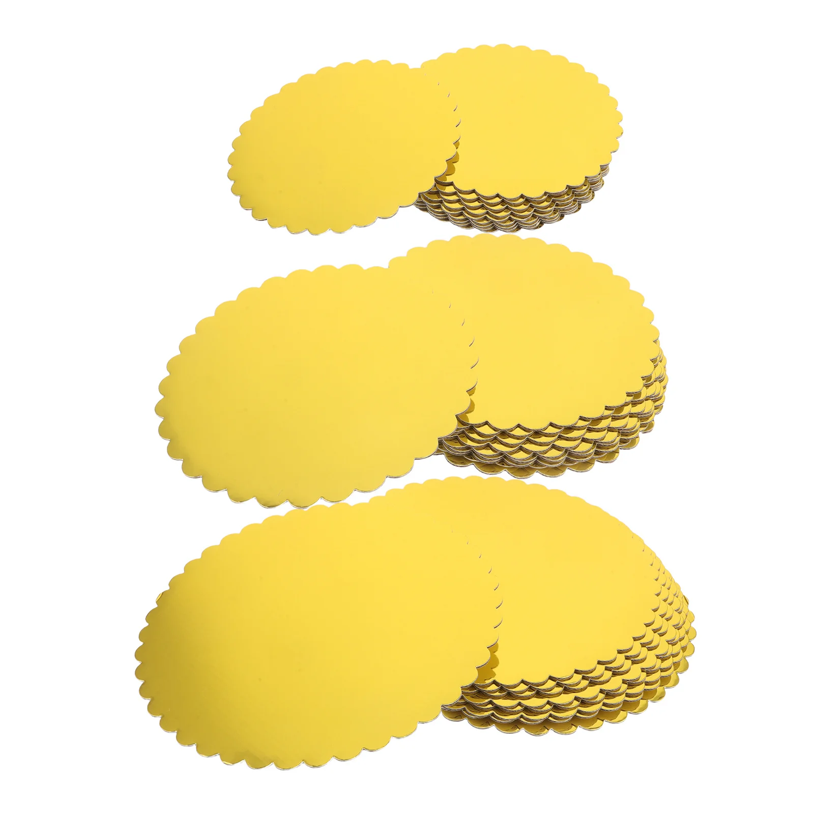 

60Pcs Golden Round Cake Pans 6 8 10 Inch Sturdy Disposable Baking Tins for Pastries Desserts Cake Base Round Baking Tray