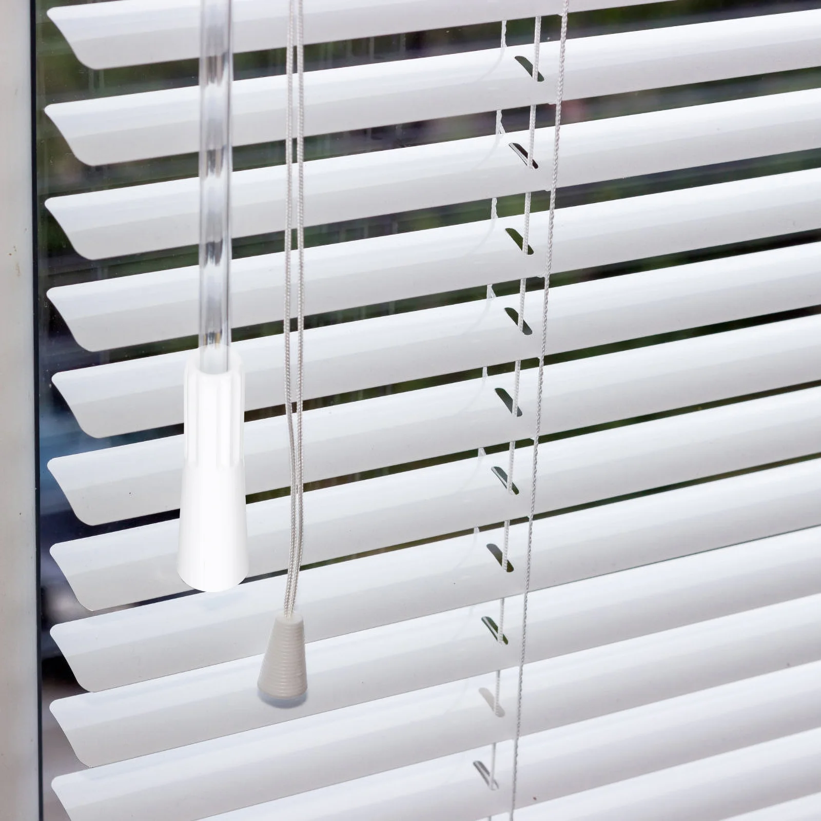 20 piezas manijas de varilla ciega punta para varita abridor de ventana poste piezas blancas persianas finales de agarre