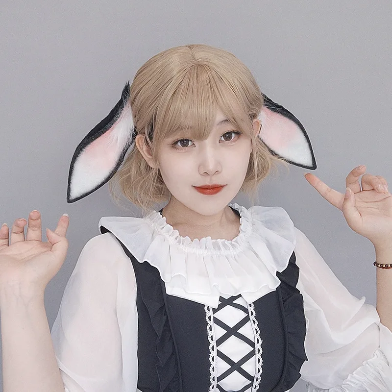 AniLV Anime Kawaii Lolita Girl Cartoon Candy Dropped Ear Rabbit Headband Animal Cute Bunny Plush Ears Headwear Hair Hoop Cosplay