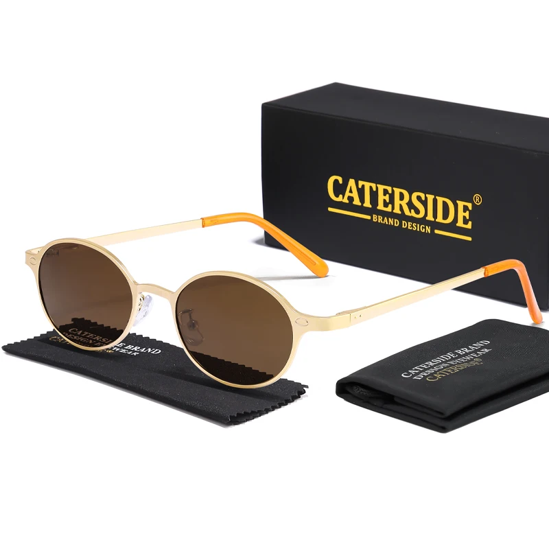 

CATERSIDE модные солнцезащитные очки в стиле панк мужские поляризационные металлические дизайнерские солнцезащитные очки женские уличные очки для вождения, рыбалки, покупок, путешествий