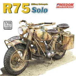 Freedom Assembling Model Kit F16006 R75 military Motorcycle Solo 1/16