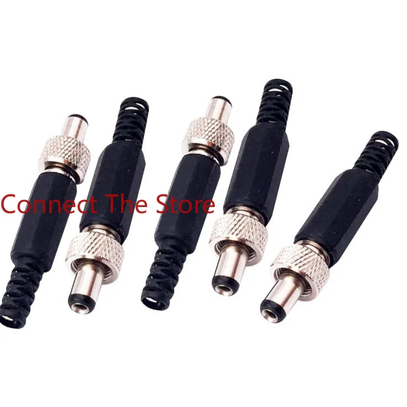 5PCS Manufacturer Supplied Power Supply DC Head 5.5 * 2.1  14mm Charging  5521 Lockable Male Assembly Type  