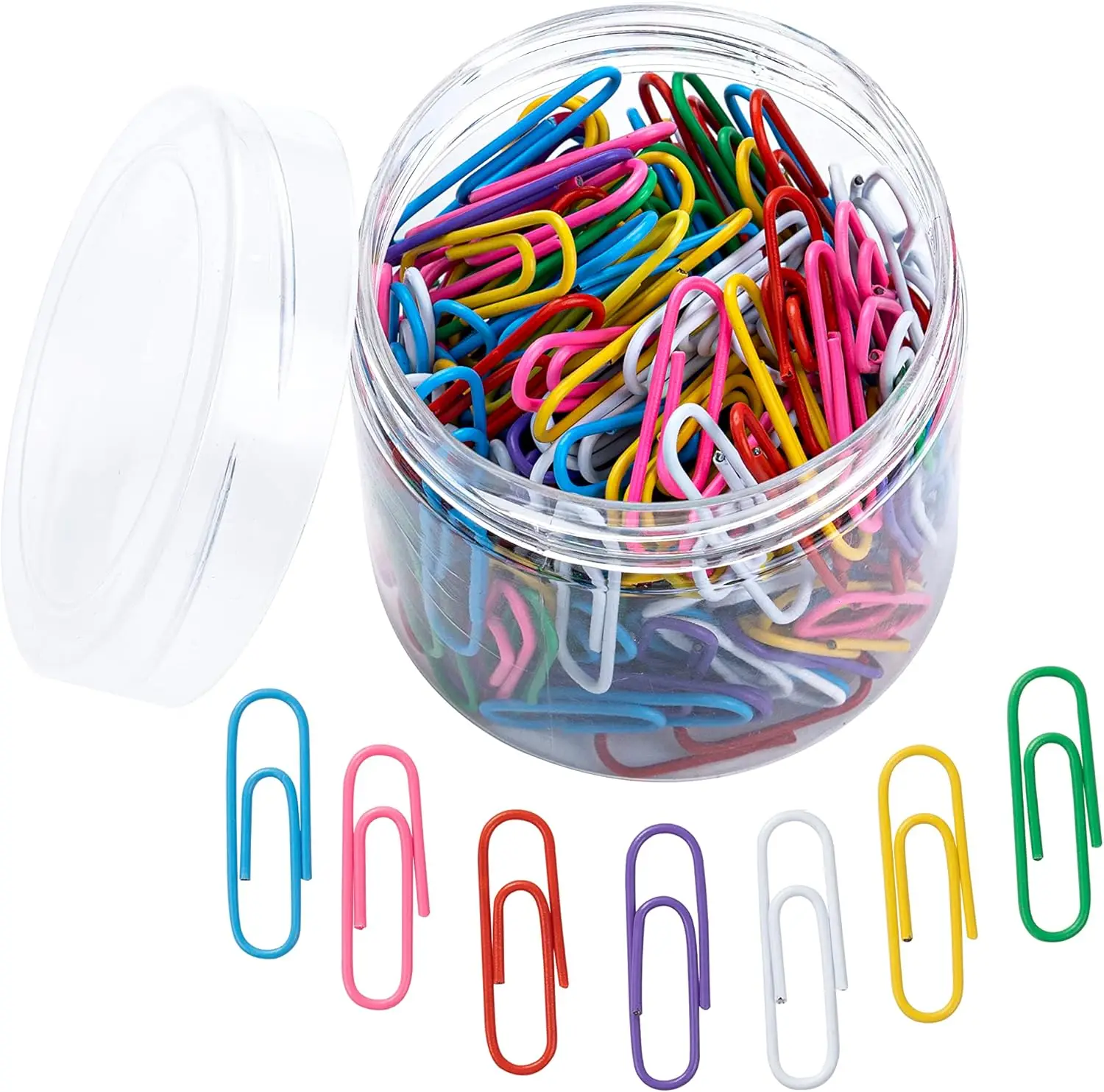 200 Colorful Paper Clips, 28mm - Reusable for School, Office, Folders, Bookmarks, DIY Albums