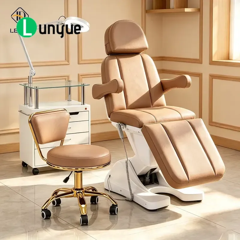 Electric Eyelash Bed 3 Motor Beauty Furniture Deluxe Massage Table for Spa Clinic Comfortable Adjustable Treatment Bed