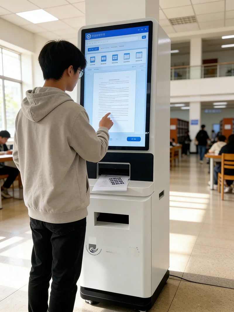 

Self Service A4 Document Printing and Scanning Kiosk Touch Screen Machine for Hospital Government University Use
