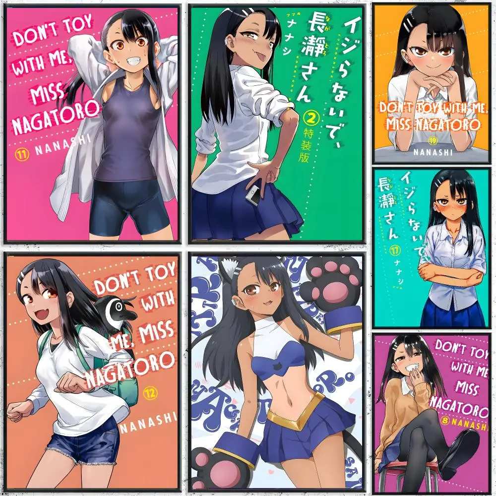 Don't Toy with Me, Miss Nagatoro Anime Poster HD Waterproof Wall Decal for Study, Living Room & Garage, DIY Great Gift for Fans