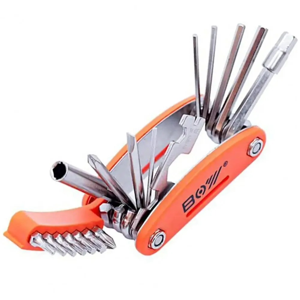 Bike Repair Tool Kit Multifunctional Professional Emergency Maintenance Bicycle Multitool with Bike Bone Wrench for Road Riding