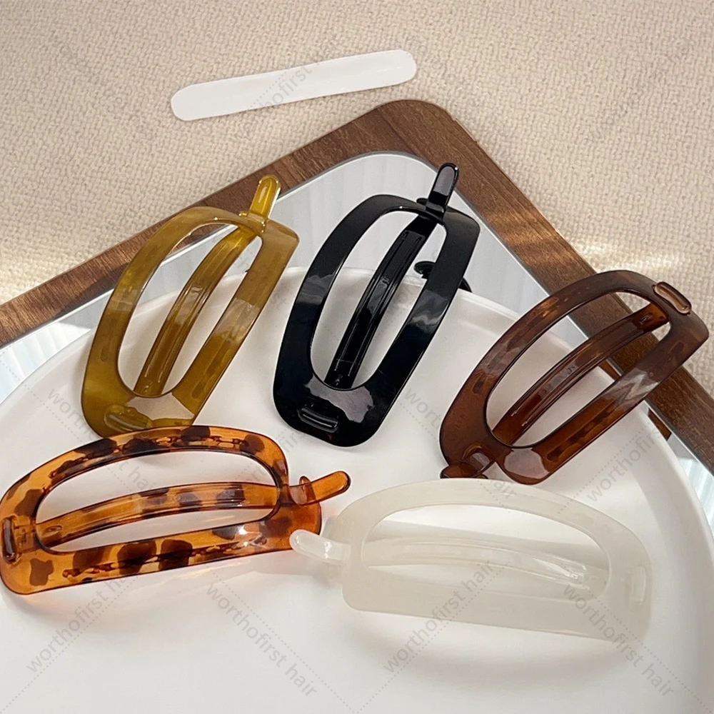 

Vintage Solid Hollow Oval Simple Twist Hair Clips For Women Temperament Hair Ornament Headband Hairpin Fashion Hair Accessories