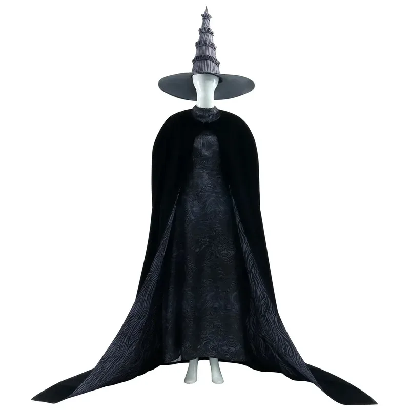 أزياء الساحرات التأثيرية الشريرة لفيلم قوطي أزياء غليندا إلفابا التأثيرية للحفلات لعب الأدوار بدلة وردية فستان أسود رداء قبعة