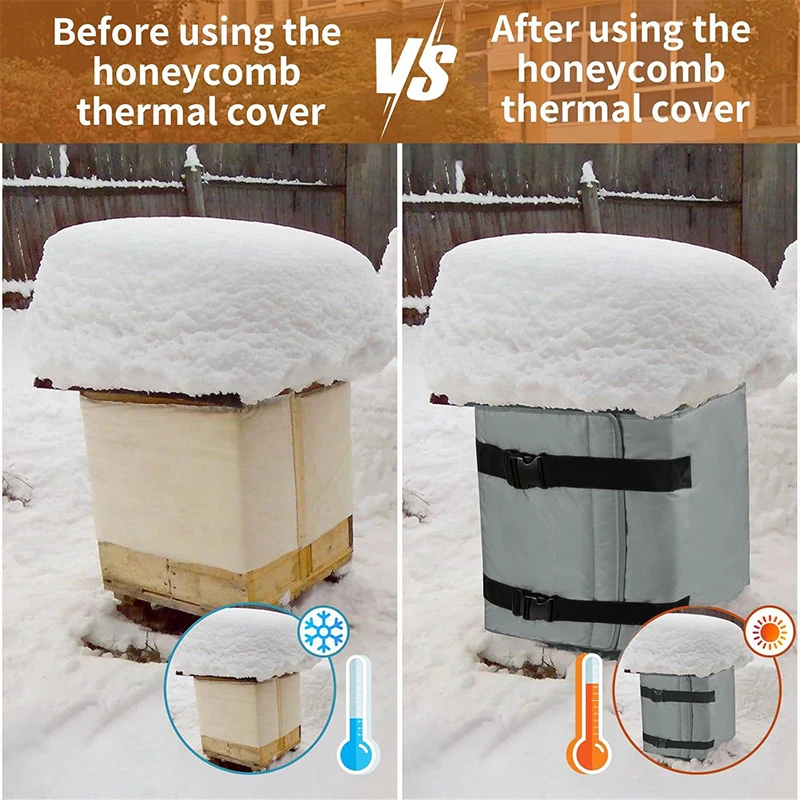 

Winter Bee Hive Wrap Waterproof Beehive Wrap Winter Protection Cover Outdoor Beekeeping Supplies Warm Insulation for Lawn Patio