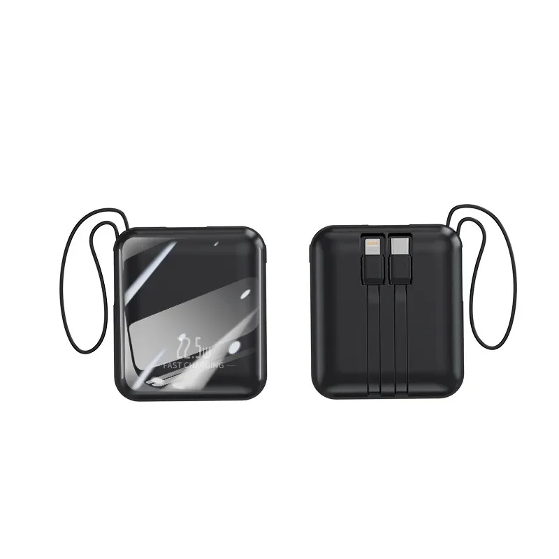 Mini ingebouwde kabel-powerbank met supersnel opladen 10000 mAh powerbank