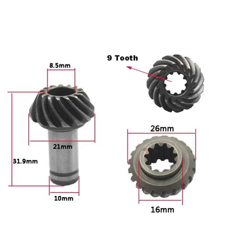 7-tooth and 9-tooth Gear Components For Grass Trimme Brush Cutter Garden Power Tool Replacement Part Trimmers Repair Accessories