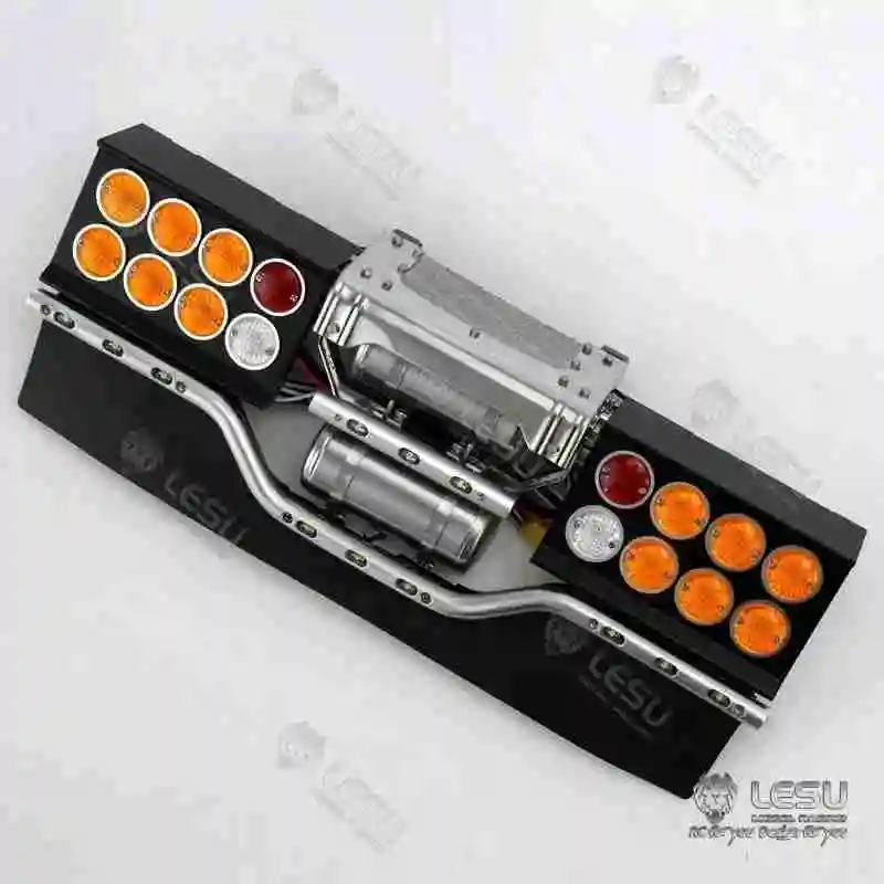 LESU 1/14 Truck Toy Tail Beam Tail Light Gas Tank Set Warning Light R620 R470