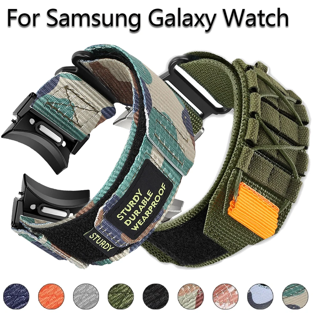 No Gaps Nylon Strap for Samsung Galaxy Watch 6 5 4 40mm 44mm 6Classic 43mm 47mm 42/46mm Bracelet Correas Watch 5Pro 45mm Band