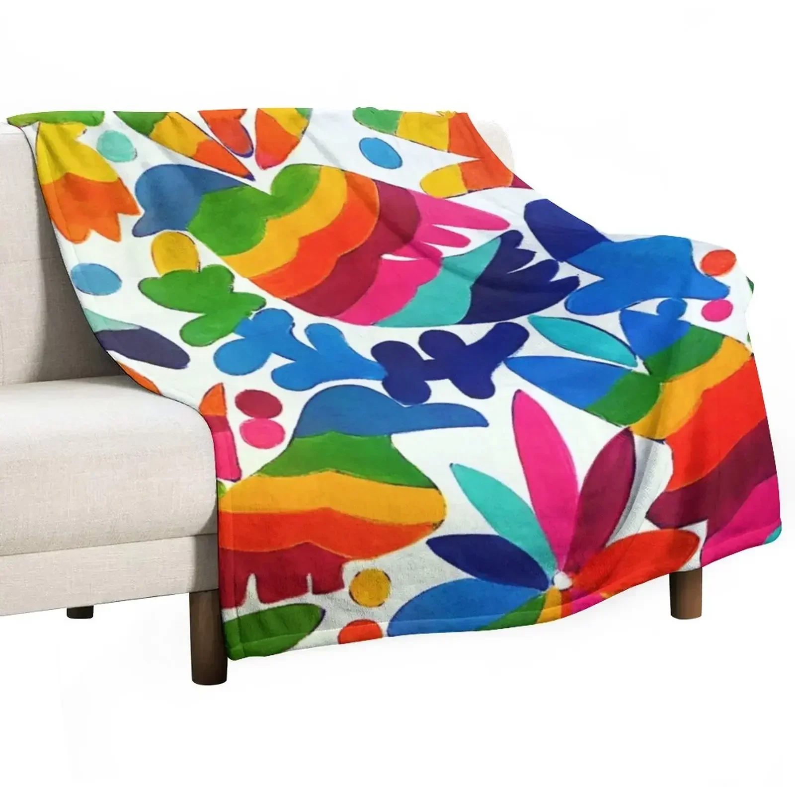 

Mexican Otomi Colors Throw Blanket cosplay anime Soft Beds for sofa Custom Blankets