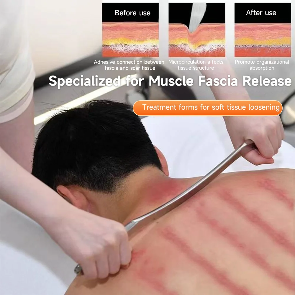 Portable Release Knife Soft Tissue Guasha Release Stainless Steel Fascia Knife Suitable for Back Body Leg Relieve Muscle Tension