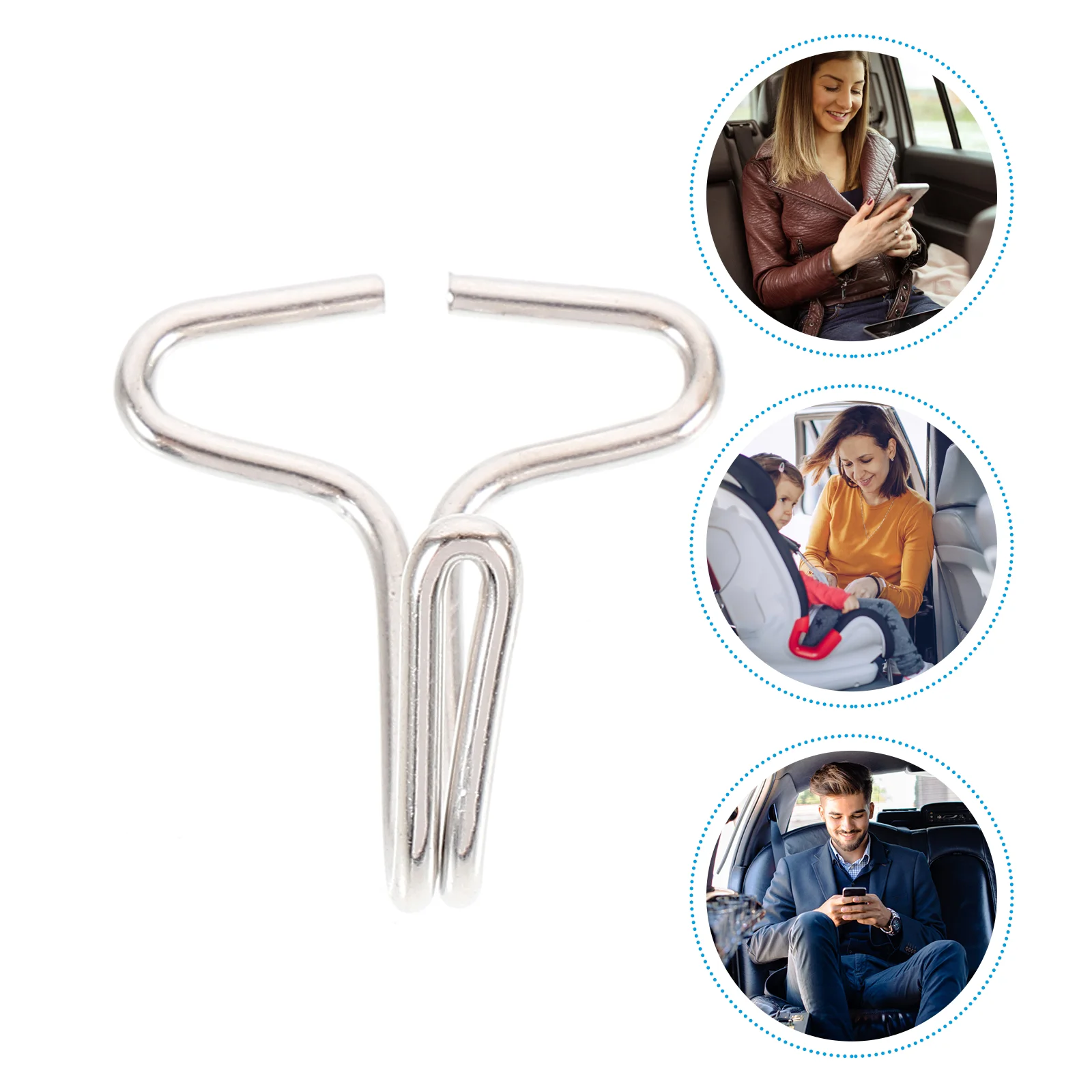 

100 Pcs Automotive Car Cushion Hook Belt Fastener Seat Organizing Adjustable Vehicle Pad Silver Hanger