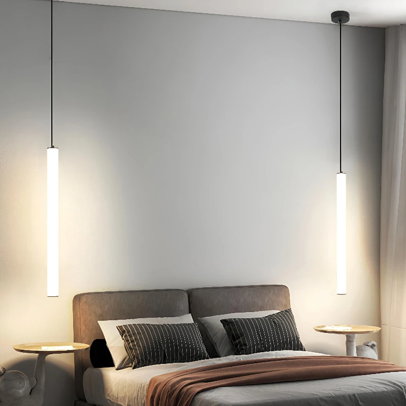 

Тип трубки Nordic Light Very Simple 360° ° Подвесной светильник с подсветкой для домашнего декора, украшение для спальни, прикроватное освещение коридора