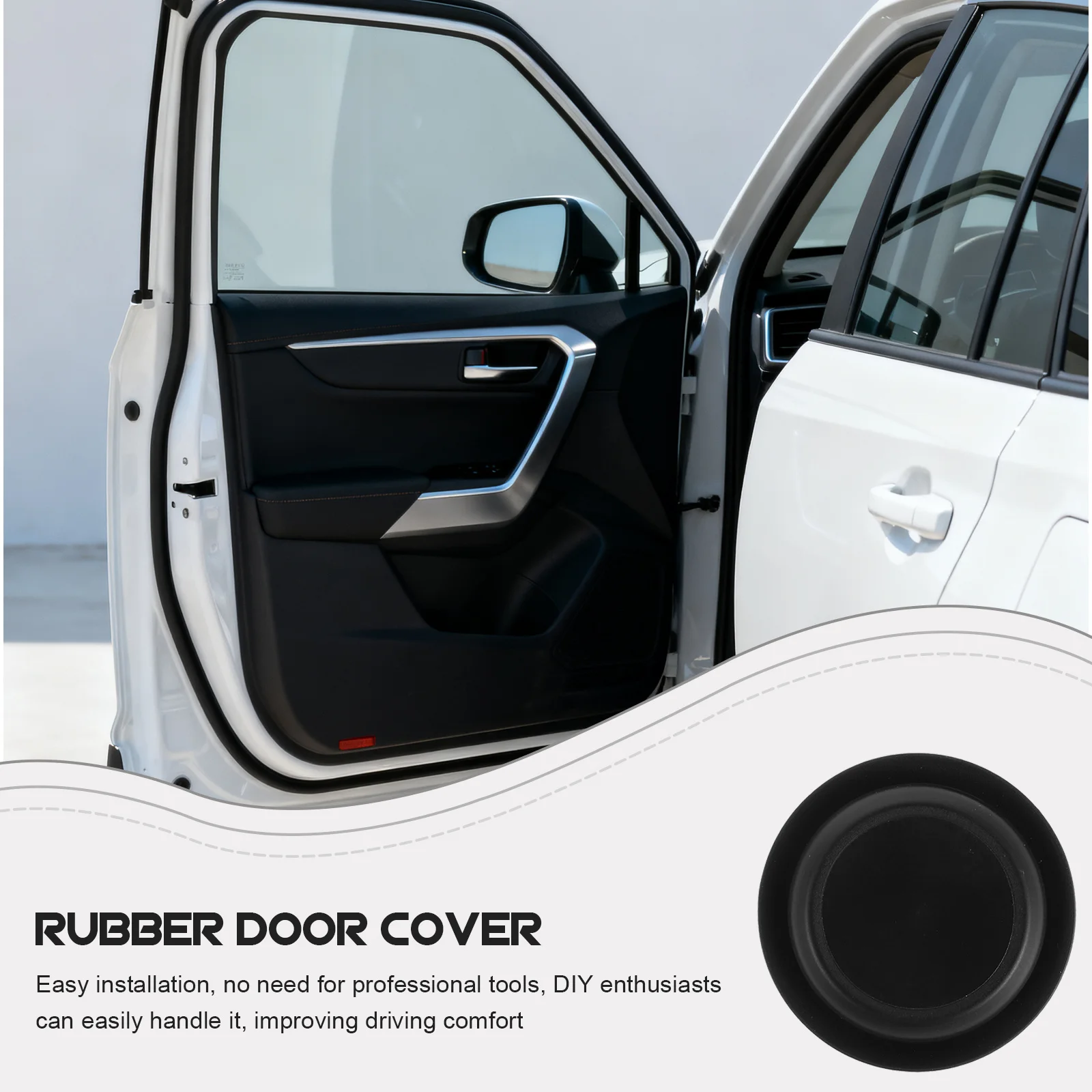 30pcs Car Door Rubber Hole Plugs 32Mm Universal Sealing Pad Thick Shock Absorption Protector For Bumper Trunk Edge Guard