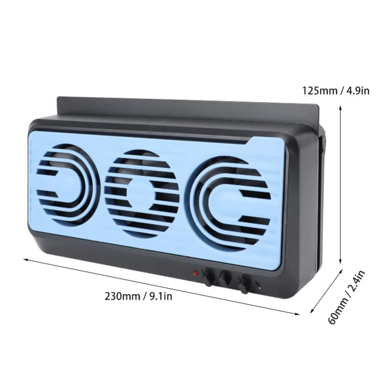 Multifunctional Car Solar Exhaust Fan Quiet Cooling Window Vent Air Circulation Purification Solar-Powered Car Accessory