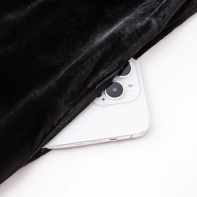 2025 여성용 초가을 신상 30% 천연 뽕나무 실크 벨벳 루즈핏 민소매 레트로 블랙 파티 패션 탱크탑 드레스