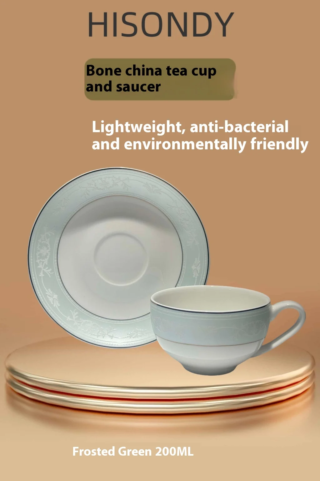 

Светло-зеленые матовые костяные фарфоровые чайные чашки, кофейные чашки, ниша по индивидуальному заказу, ресторан, отель, керамика для послеобеденного чая